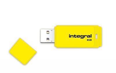Integral Neon Jaune - Cl&eacute; USB 8 Go