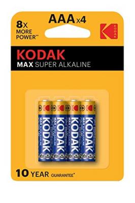 KODAK - Piles - MAX Alcaline - AAA / LR03 - pack de 4 
