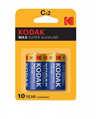 KODAK Lot de 2 Piles alcaline MAX LR14/C - 1,5V 
