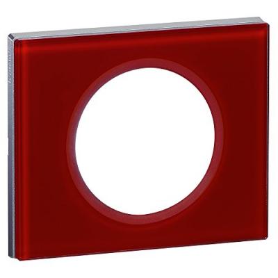 Plaque C&eacute;liane Verre Carmin -1 poste
