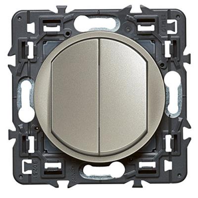 Double poussoir Legrand CELIANE titane 6 A