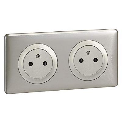 LEGRAND - Celiane solution 2 prises titane