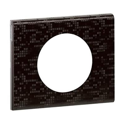 Plaque C&eacute;liane Cuir Pixel -1 poste