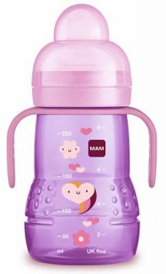 Biberon de transition 220ml rose - mam