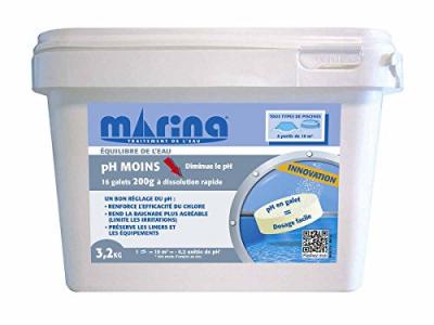 pH moins en galets pr&eacute;-dos&eacute;s 3,2 kg - Marina