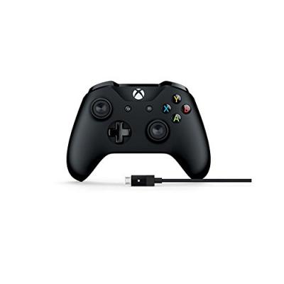 Manette Microsoft sans fil Xbox + c&acirc;ble PC