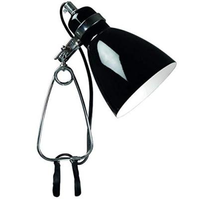 Lampe &agrave; pince brillante Clone, noire