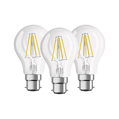 Ampoule filament LED B22d 7W, blanc chaud, par 3