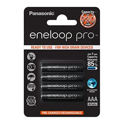 Piles NiMH Eneloop Pro Micro (AA) - 930 mAh, 4 pi&egrave;ces 