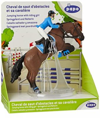 Cheval de saut d'obstacle et sa cavali&egrave;re