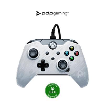 Manette filaire Pdp pour Xbox S&eacute;ries X/S Blanc camouflage 