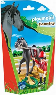 9261 jockey avec cheval de course
