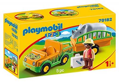 Playmobil - V&eacute;t&eacute;rinaire avec v&eacute;hicule et rhino