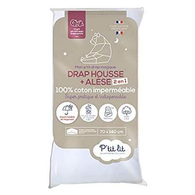 Drap Housse Magique 2 en 1 Blanc 70 x 140 cm