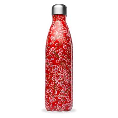 Qwetch - Bouteille isotherme Flowers Rouges 500 ml QD3076 