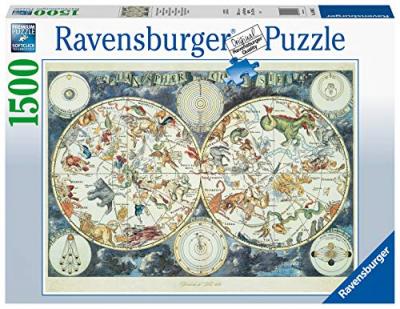 Puzzle - 1500p : Mappemonde Des Animaux Fantastique 