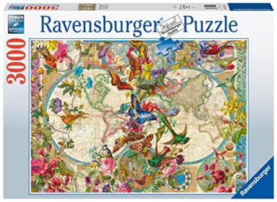 Puzzle Ravensburger Carte de la flore et de la faune 3000 pi&egrave;ces 