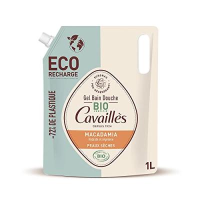 CAVAILLES Gel bain douche macadamia bio eco-recharge 1l