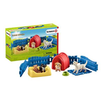 SCHLEICH - Figurine Enclos &agrave; chiots
