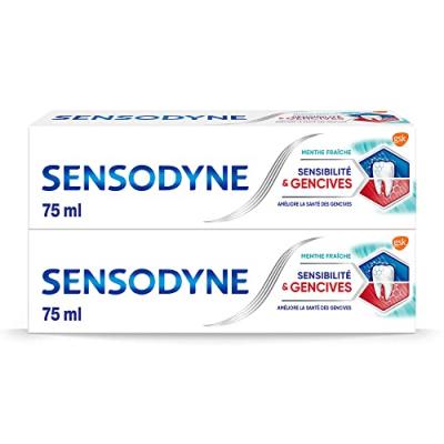 Sensodyne SENSIBILIT&Eacute; & GENCIVES - Dentifrice Menthe Fra&icirc;che, 2x75ml