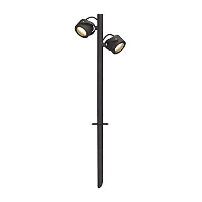 Spot d&acute;ext&eacute;rieur Sitra &agrave; deux lampes, avec piquet