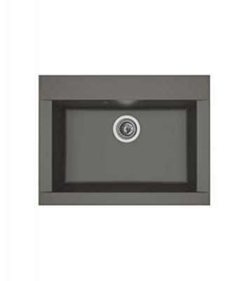 STRADOUR Evier Hexo 1 bac gris b&eacute;ton