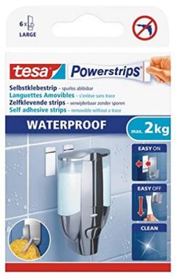 TESA Lot de 6 crochets Powerstrips - Waterproof