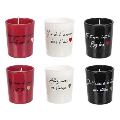 Dites Le Avec Les Mots Coffret 6 bougies mots d'amour