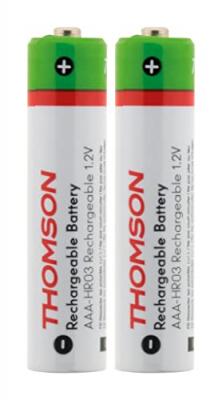 Pack 2x piles rechargeables HR03 AAA 900 mAh - Thomson 