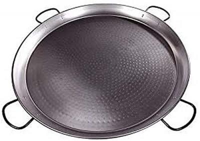 Plat &agrave; pa&euml;lla D : 80 cm - acier poli