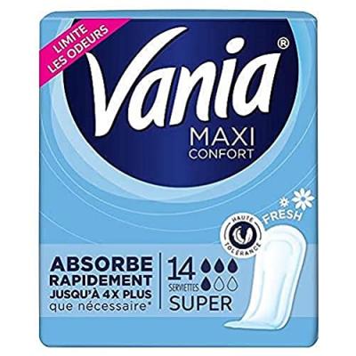 Serviettes hygi&eacute;niques Maxi Confort Fresh super 