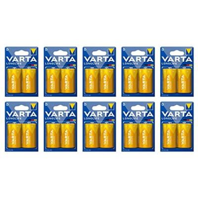 Lot de 2 piles alcalines Longlife Extra LR20 - D 