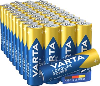 VARTA Pack de 40 piles alcalines Longlife AA (LR06) 1,5V 