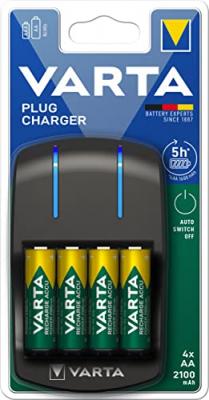 Chargeur Plug + 4 accus AA 2100 mAh sur carte