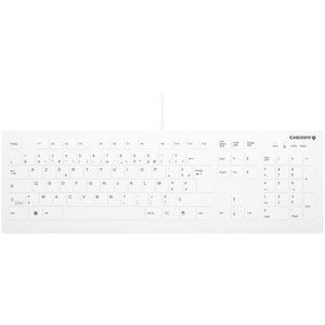 CHERRY AK-C8112 clavier M&eacute;dical USB AZERTY Fran&ccedil;ais Blanc - Neuf