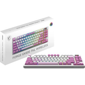 Clavier m&eacute;canique - MSI - FORGE GK600 TKL W - Violet - USB - TKL