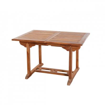 Table rectangulaire extensible en teck huil&eacute; 120-180x90 cm JARDITECK