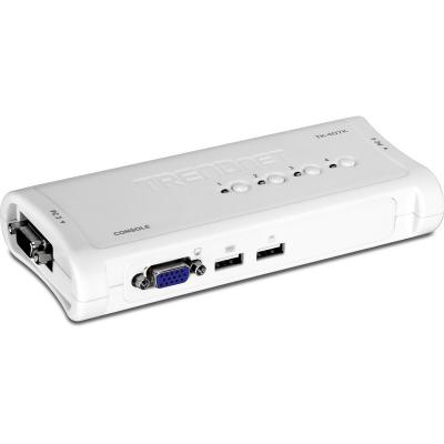 TRENDnet TK-407K KVM 4 ports VGA USB + 4 c&acirc;bles