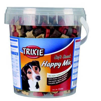 Bo&icirc;te Soft Snack Happy Mix,Poulet, Saumon 500 GR Trixie