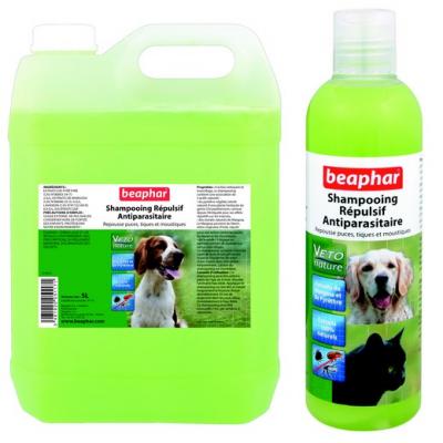 Shampooing r&eacute;pulsif antiparasitaire pour chien et