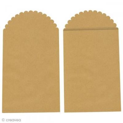 Pochette kraft 13 x 7 cm - Uni x 6 - Graine Cr&eacute;ative - couleur variant