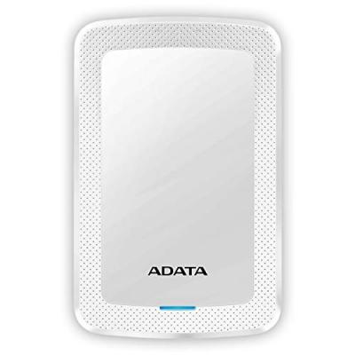 ADATA HV300 - Disque dur - 1 To - externe (portable) - USB 3.1 - AES 256 bits - blanc 