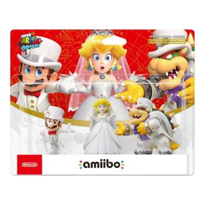 Pack Figurine Amiibo Bowser + Mario + Peach Tenue de Mariage