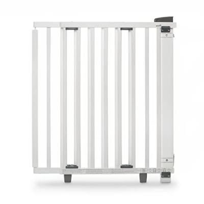 Barri&egrave;re de s&eacute;curit&eacute; pivotante bois blanc porte 68 &agrave; 109 cm GEUTHER 