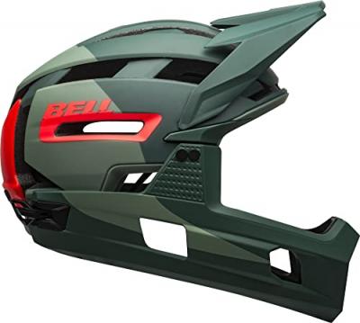 Casque avec mentonniere amovible bell super air r mips vert rouge 2022