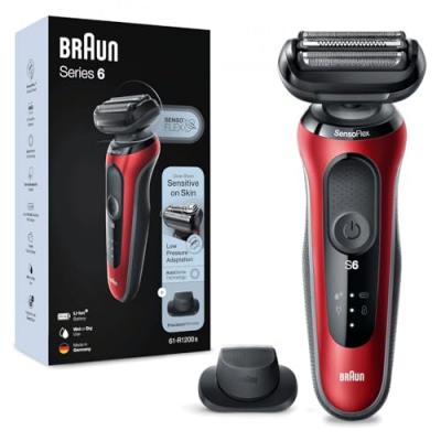 Rasoir &Eacute;lectrique Series 61 R1200 S - Noir/rouge Braun