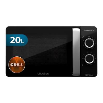 Micro-ondes avec gril cecotec proclean 3150 20 l 700w noir argent&eacute;