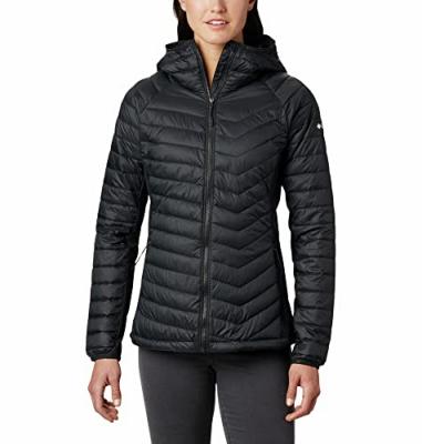 Columbia Femme Powder Pass Doudoune avec capuche, Black 010, M EU