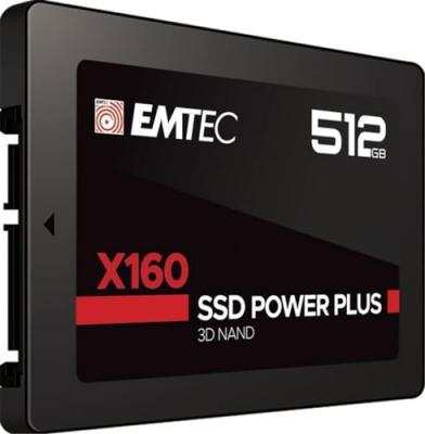 Disque Dur SSD Interne Emtec X160 512Go 2.5 SATA III 520Mo/s Noir