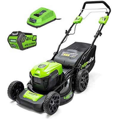 Tondeuse tract&eacute;e GREENWORKS 40V - Coupe de 46cm - 1 batterie 4,0Ah - 1 chargeur - GD40LM46SPK4x